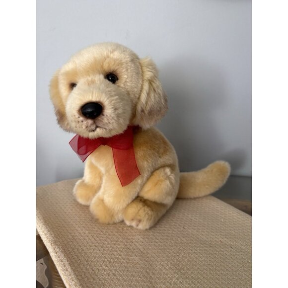 Vintage Russ Christmas Puppy Golden Retriever Doodle Plush Dog - Picture 9 of 10